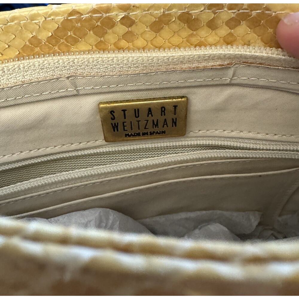 VTG Gold Python Stuart Weitzman Crossbody Box Pur… - image 7